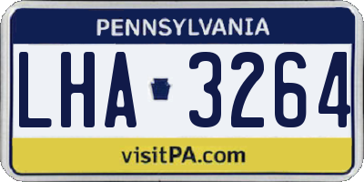 PA license plate LHA3264