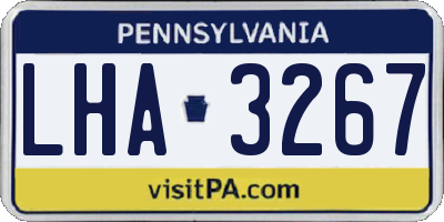 PA license plate LHA3267