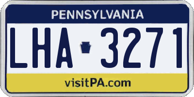 PA license plate LHA3271