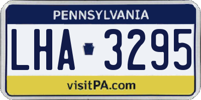 PA license plate LHA3295