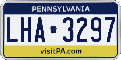 PA license plate LHA3297