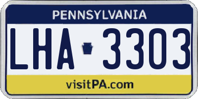 PA license plate LHA3303