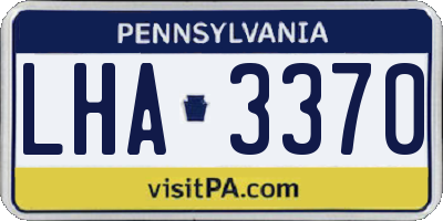 PA license plate LHA3370