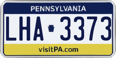 PA license plate LHA3373