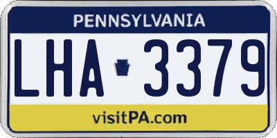 PA license plate LHA3379