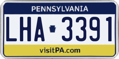 PA license plate LHA3391