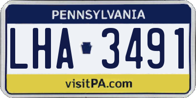 PA license plate LHA3491