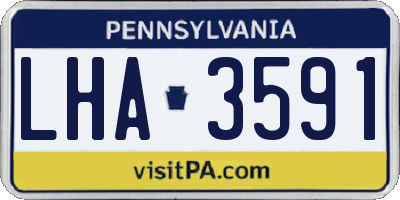PA license plate LHA3591