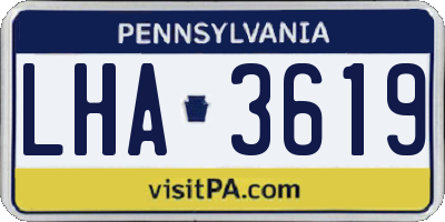 PA license plate LHA3619