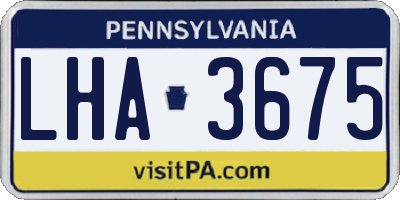 PA license plate LHA3675