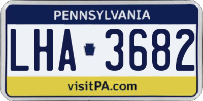 PA license plate LHA3682