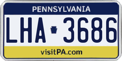 PA license plate LHA3686