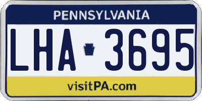 PA license plate LHA3695