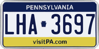 PA license plate LHA3697