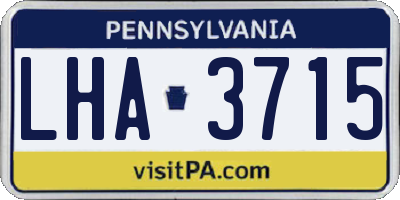PA license plate LHA3715