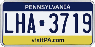 PA license plate LHA3719