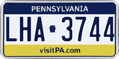 PA license plate LHA3744