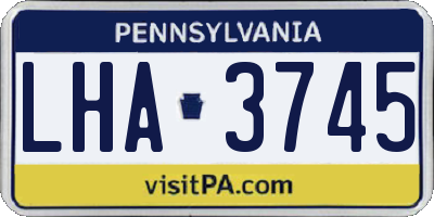 PA license plate LHA3745