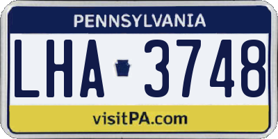PA license plate LHA3748
