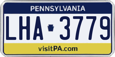 PA license plate LHA3779