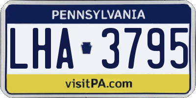 PA license plate LHA3795