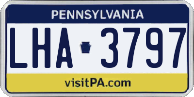 PA license plate LHA3797