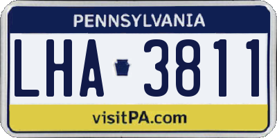 PA license plate LHA3811
