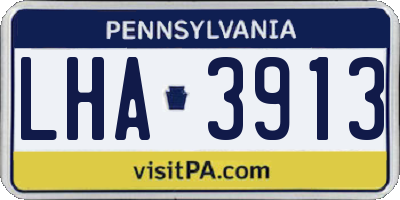 PA license plate LHA3913