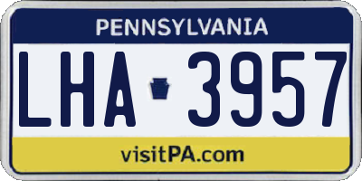 PA license plate LHA3957