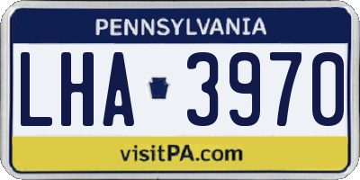 PA license plate LHA3970
