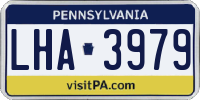 PA license plate LHA3979