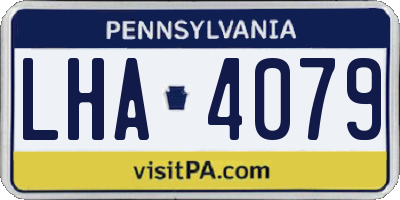 PA license plate LHA4079