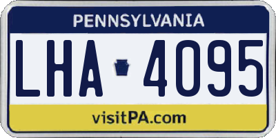 PA license plate LHA4095