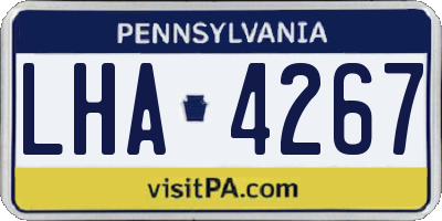 PA license plate LHA4267