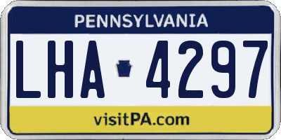 PA license plate LHA4297
