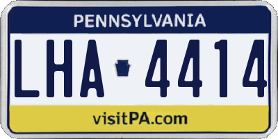 PA license plate LHA4414