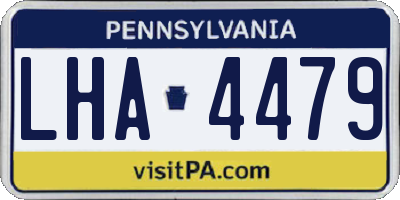 PA license plate LHA4479