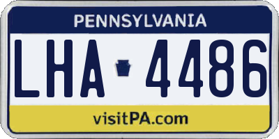 PA license plate LHA4486