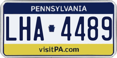 PA license plate LHA4489