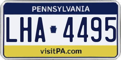 PA license plate LHA4495