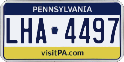 PA license plate LHA4497