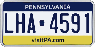 PA license plate LHA4591