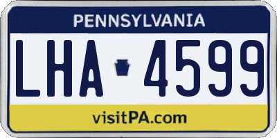 PA license plate LHA4599