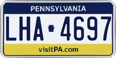 PA license plate LHA4697