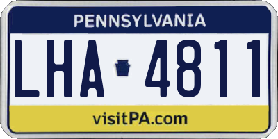 PA license plate LHA4811