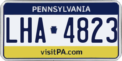 PA license plate LHA4823