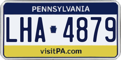 PA license plate LHA4879