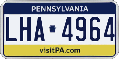 PA license plate LHA4964