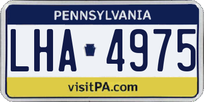 PA license plate LHA4975