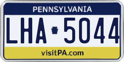 PA license plate LHA5044